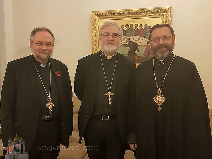 Глава УГКЦ зустрівся з англіканським єпископом, апостольським нунцієм у Великобританії та білоруськими греко-католиками
