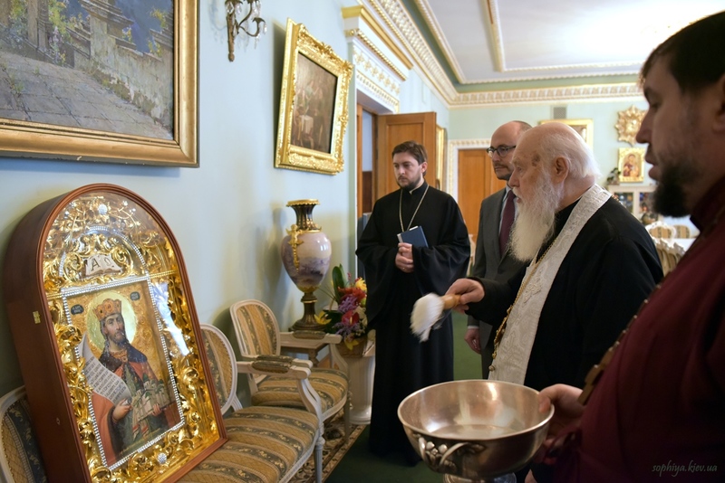 Патріарх Філарет освятив ікону князя Ярослава Мудрого, написану в українському стилі